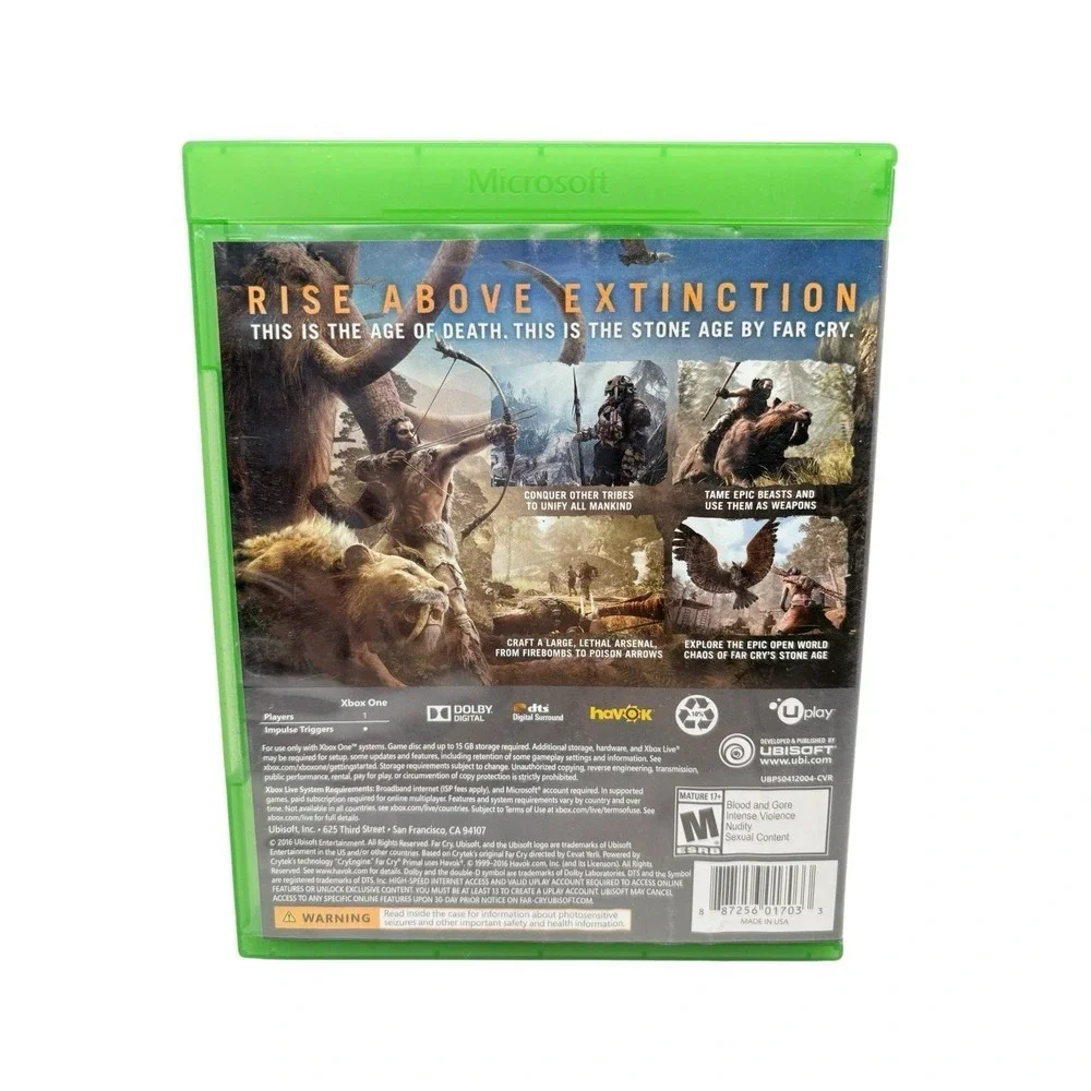 Far‎ Cry Primal Xbox One Complete CIB – Tested & Working – Includes Mammoth
